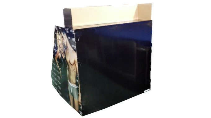 Corrugated Sidekick Display Cardboard Ladder Standee with Grids for Underwear