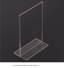 China Clear Acrylic Sign Holder Single Leaflet Display / A4 A5 Acrylic Counter/ Table top supplier
