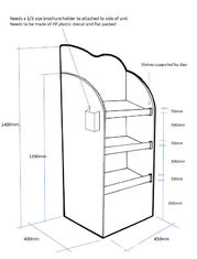 China Customized Cardboard Retail Display Corrugated Pallet Packing Rack with Brochure Holder supplier