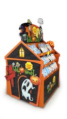China Cardboard Retail Pallet Corrugated Display with Pumpkin Ghost Skeleton for Halloween Candy Promotional supplier