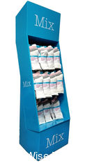 China Corrugated Ladder Stand Cardboard Sidekick Display with Hook Rack for Socks supplier