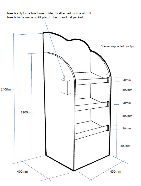 Customized Cardboard Retail Display Corrugated Pallet Packing Rack with ...